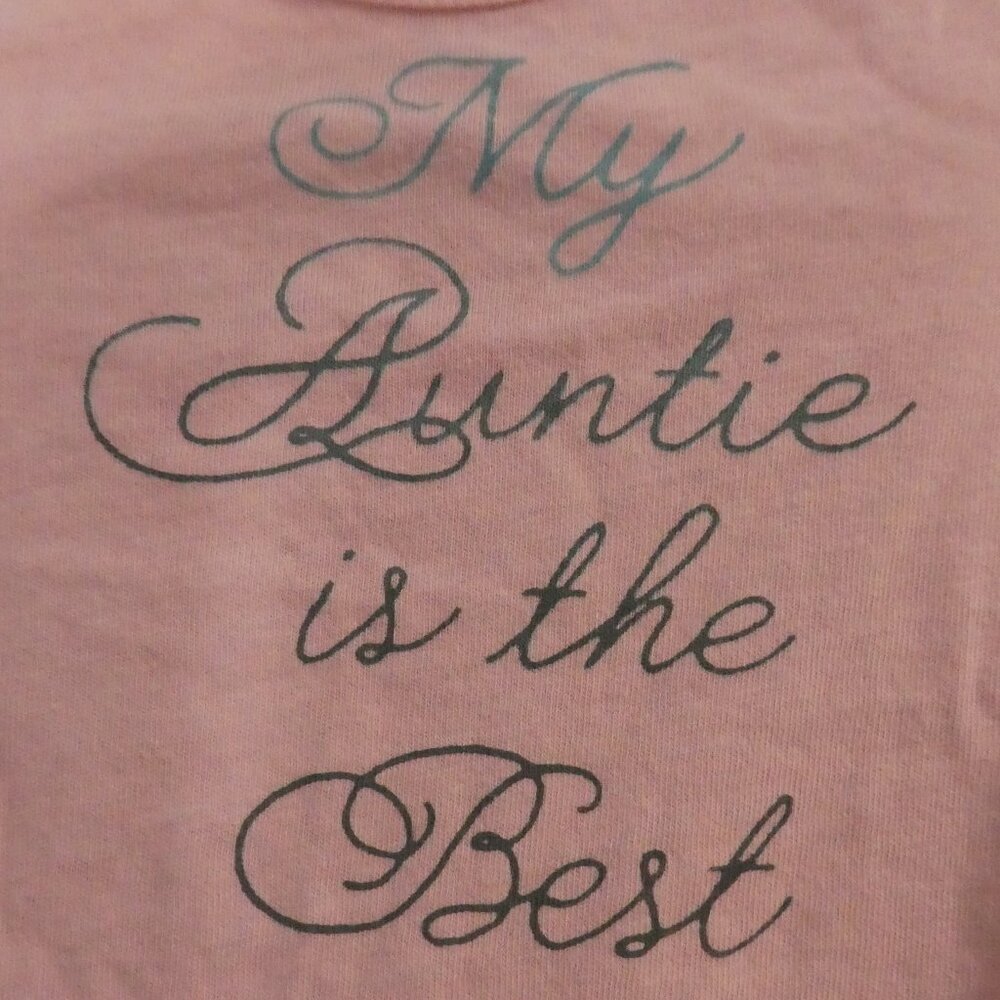 BABY GAP | 0-3 months | My Auntie Is The Best Pink Long Sleeve Bodysuit